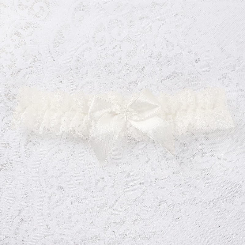 LeJulyeekay Womens garters Wedding Garters for Bride with Bow Party Prom Leg Lace Garter - Image 2